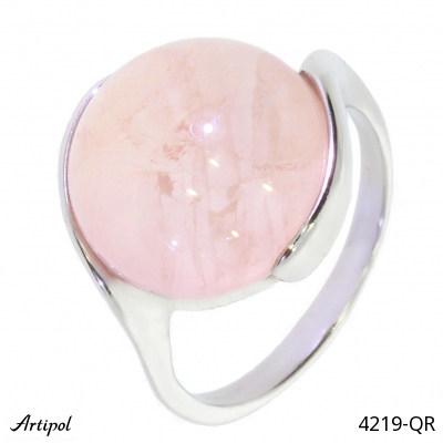 Ring 4219-QR with real Rose quartz