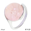 Ring 4219-QR with real Rose quartz