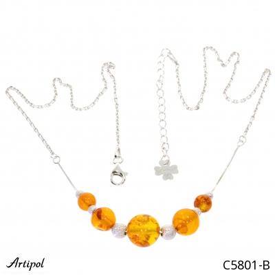 Necklace C5801-B with real Amber
