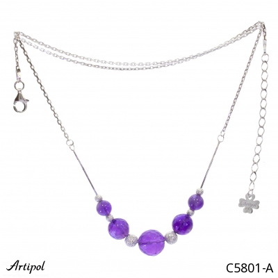 Necklace C5801-A with real Amethyst