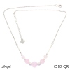 Necklace C5801-QR with real Rose quartz