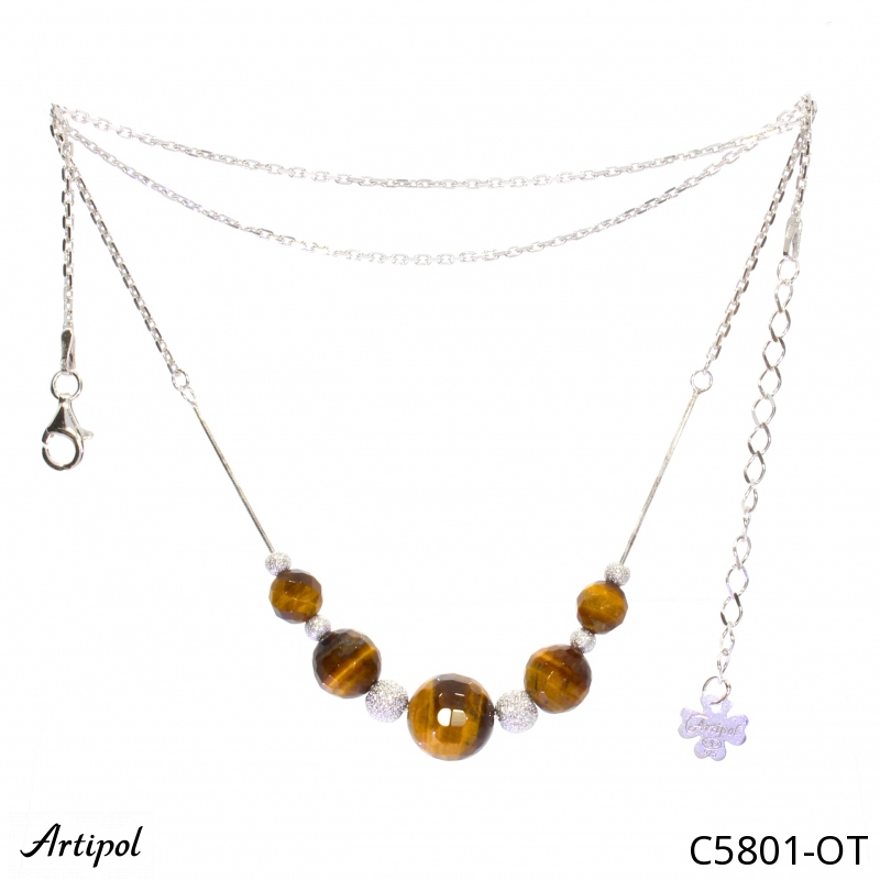 Necklace C5801-OT with real Tiger’s Eye
