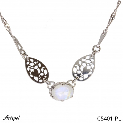 Necklace C5401-PL with real Moonstone
