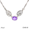 Necklace C5401-AF with real Amethyst