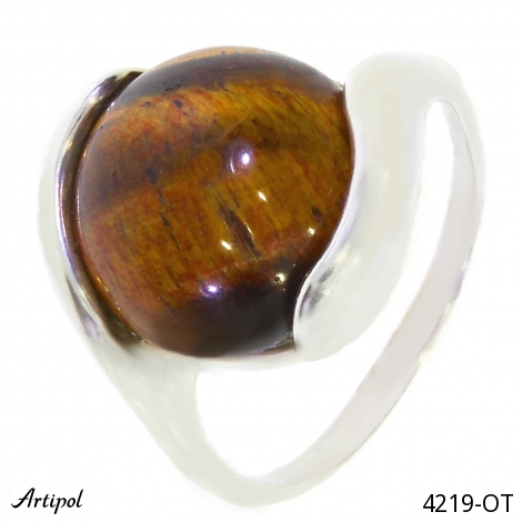 Bague 4219-OT en Oeil de tigre véritable