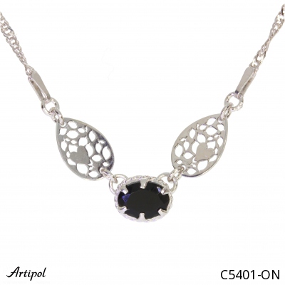 Necklace C5401-ON with real Black Onyx