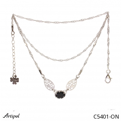 Necklace C5401-ON with real Black Onyx