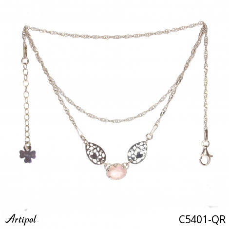 Collier C5401-QR en Quartz rose véritable
