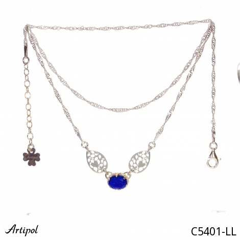 Necklace C5401-LL with real Lapis lazuli