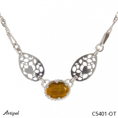 Necklace C5401-OT with real Tiger’s Eye