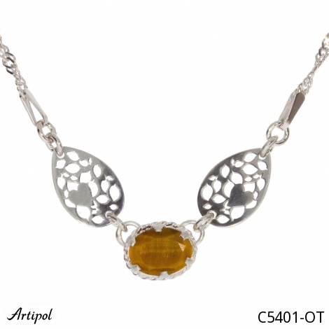 Necklace C5401-OT with real Tiger’s Eye