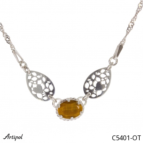 Necklace C5401-OT with real Tiger’s Eye