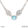 Necklace C5401-TB with real Blue Topaz