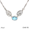 Necklace C5401-TB with real Blue topaz