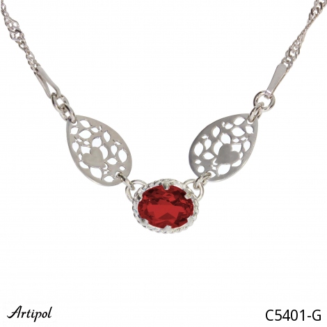 Necklace C5401-G with real Garnet