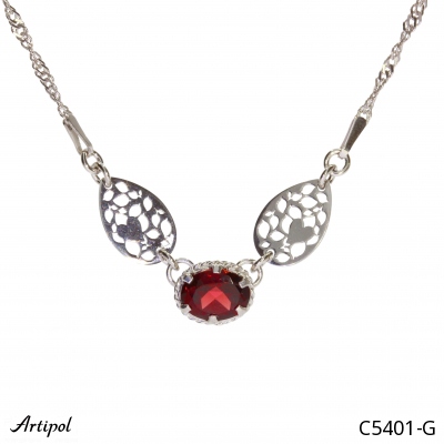 Necklace C5401-G with real Garnet
