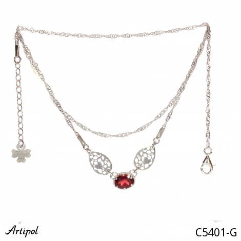 Collier C5401-G en Grenat véritable