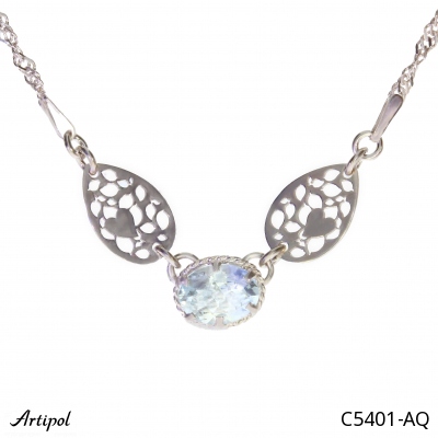 Collier C5401-AQ en Aigue-marine véritable