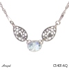 Necklace C5401-AQ with real Aquamarine