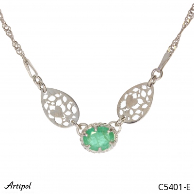 Necklace C5401-E with real Emerald