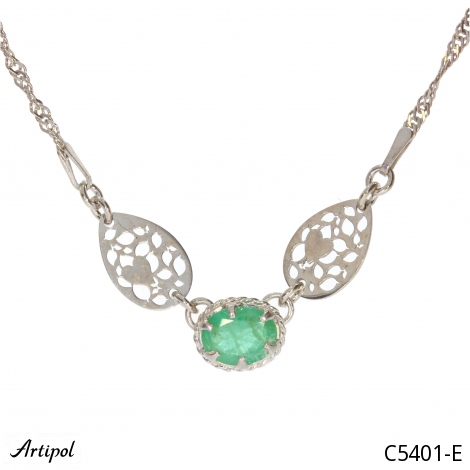 Necklace C5401-E with real Emerald