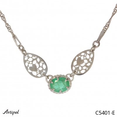 Necklace C5401-E with real Emerald