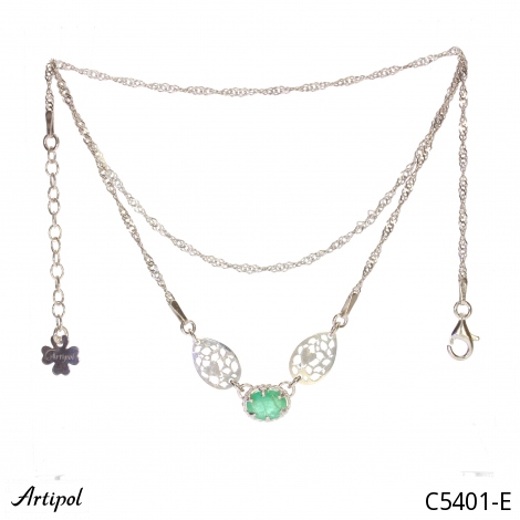 Necklace C5401-E with real Emerald