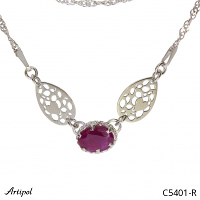 Necklace C5401-R with real Ruby