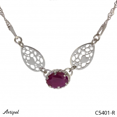 Necklace C5401-R with real Ruby