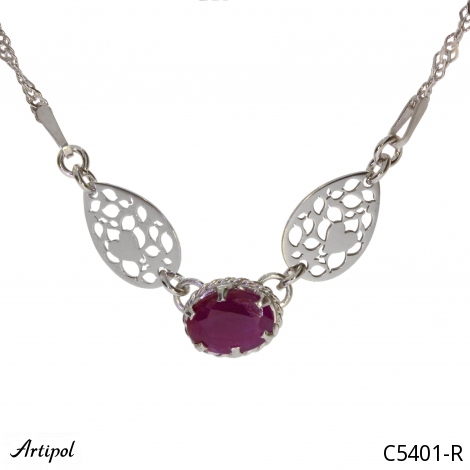 Necklace C5401-R with real Ruby