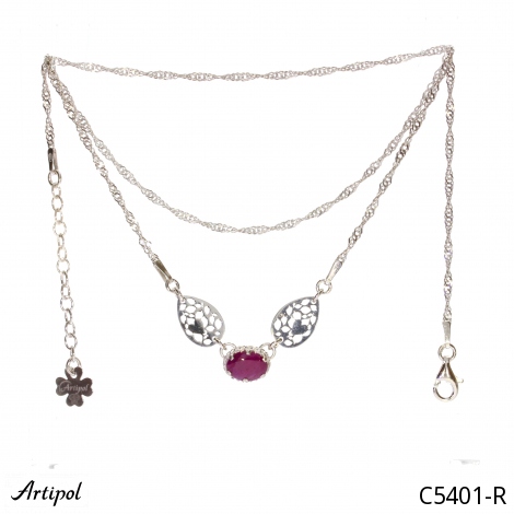 Necklace C5401-R with real Ruby