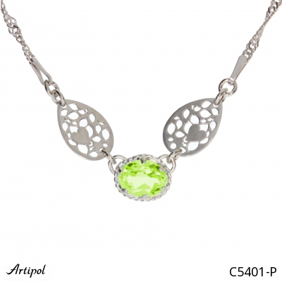 Necklace C5401-P with real Peridot