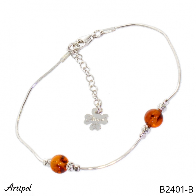 Bracelet B2401-B with real Amber