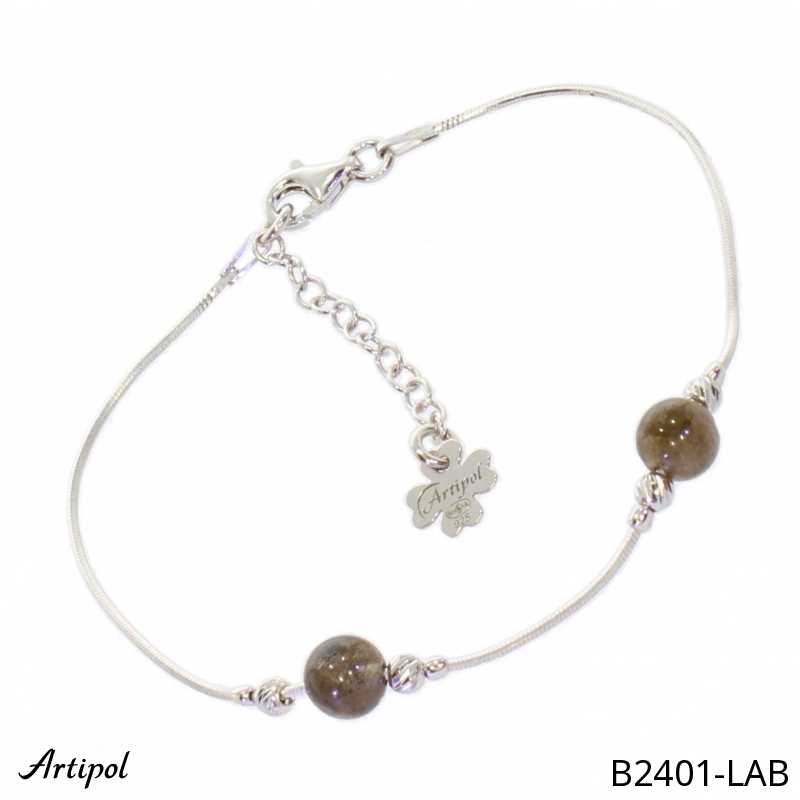 Bracelet B2401-LAB with real Labradorite