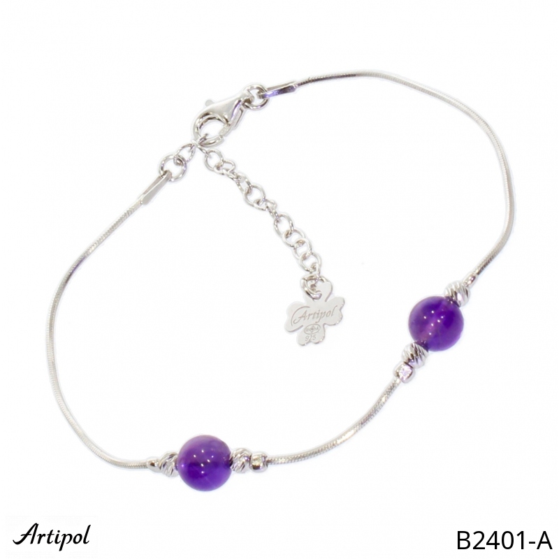 Bracelet B2401-A en Améthyste véritable
