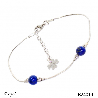 Bracelet B2401-LL with real Lapis-lazuli
