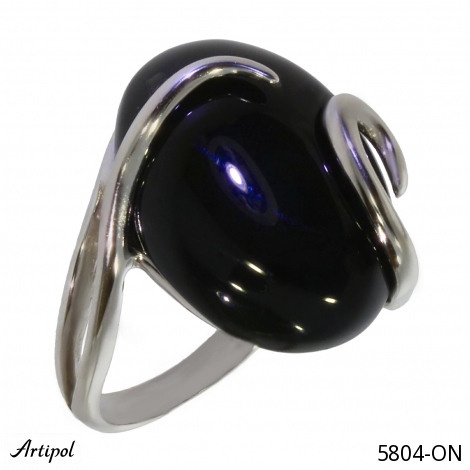 Ring 5804-ON mit echter Schwarzem Onyx