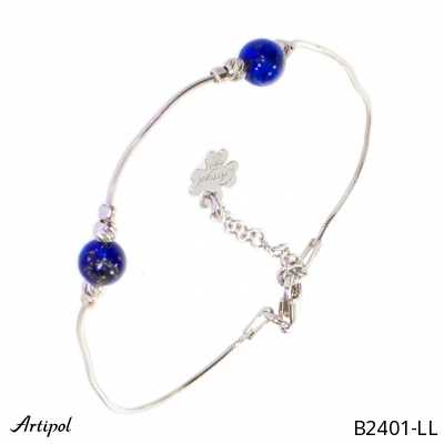 Bracelet B2401-LL with real Lapis lazuli
