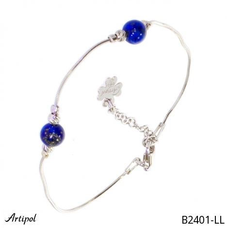 Bracelet B2401-LL with real Lapis lazuli