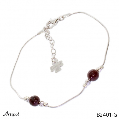 Bracelet B2401-G with real Garnet