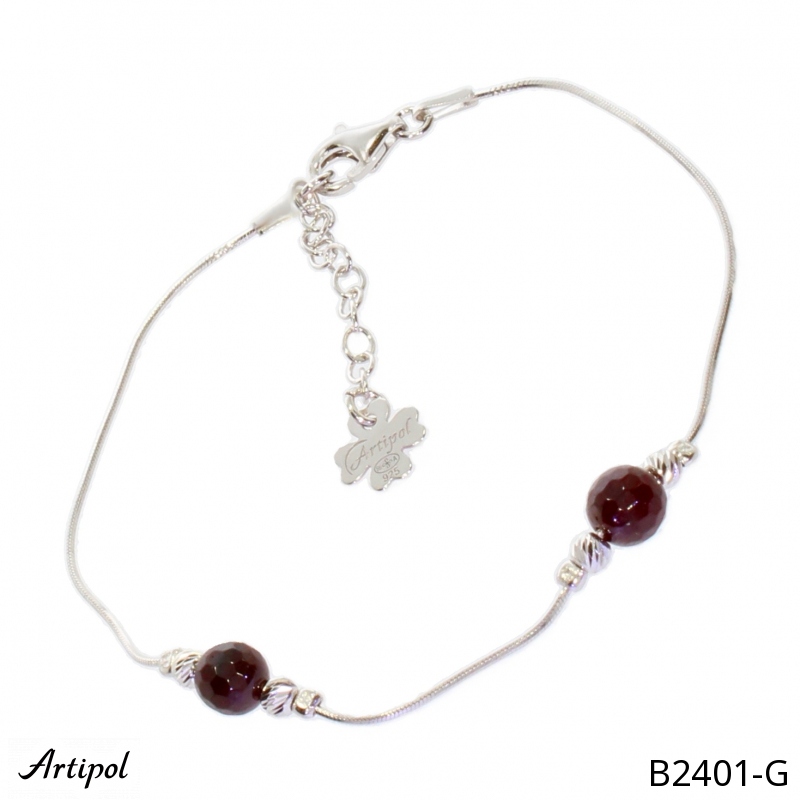 Bracelet B2401-G en Grenat véritable