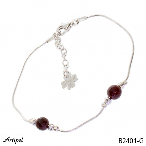 Bracelet B2401-G en Grenat véritable