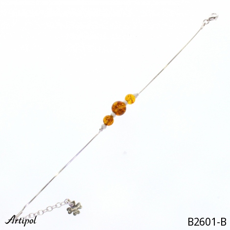 Armreif B2601-B mit echter Bernstein