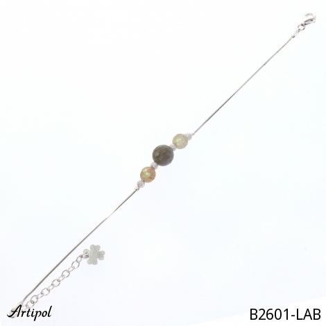 Bracelet B2601-LAB with real Labradorite