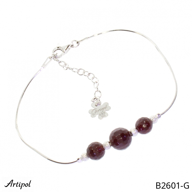 Bracelet B2601-G with real Garnet