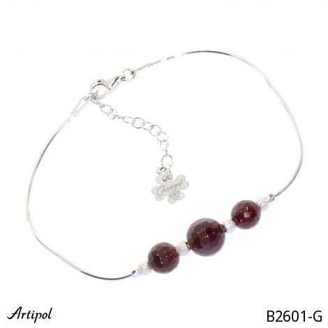 Armreif B2601-G mit echter Granat