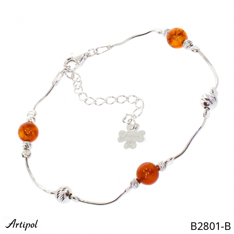 Bracelet B2801-B with real Amber