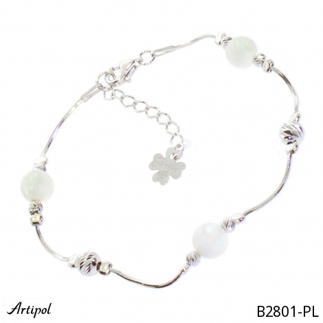 Bracelet B2801-PL with real Moonstone