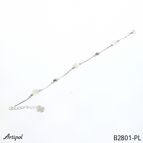 Bracelet B2801-PL with real Moonstone