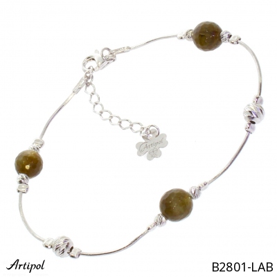 Bracelet B2801-LAB en Labradorite véritable